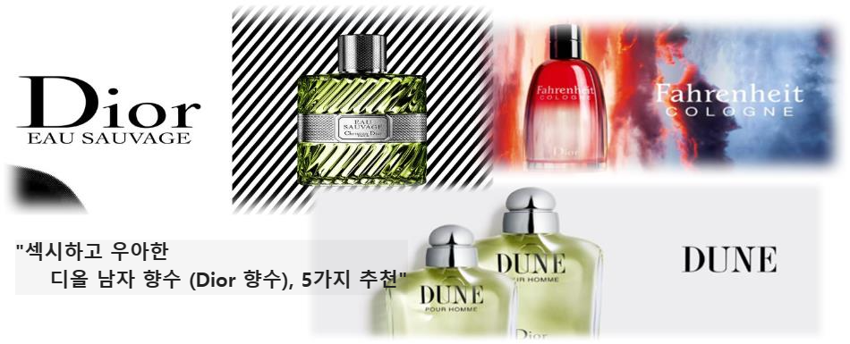 &quot;섹시하고 우아한 디올 남자 향수 (Dior 향수)&#44; 5가지 추천&quot;