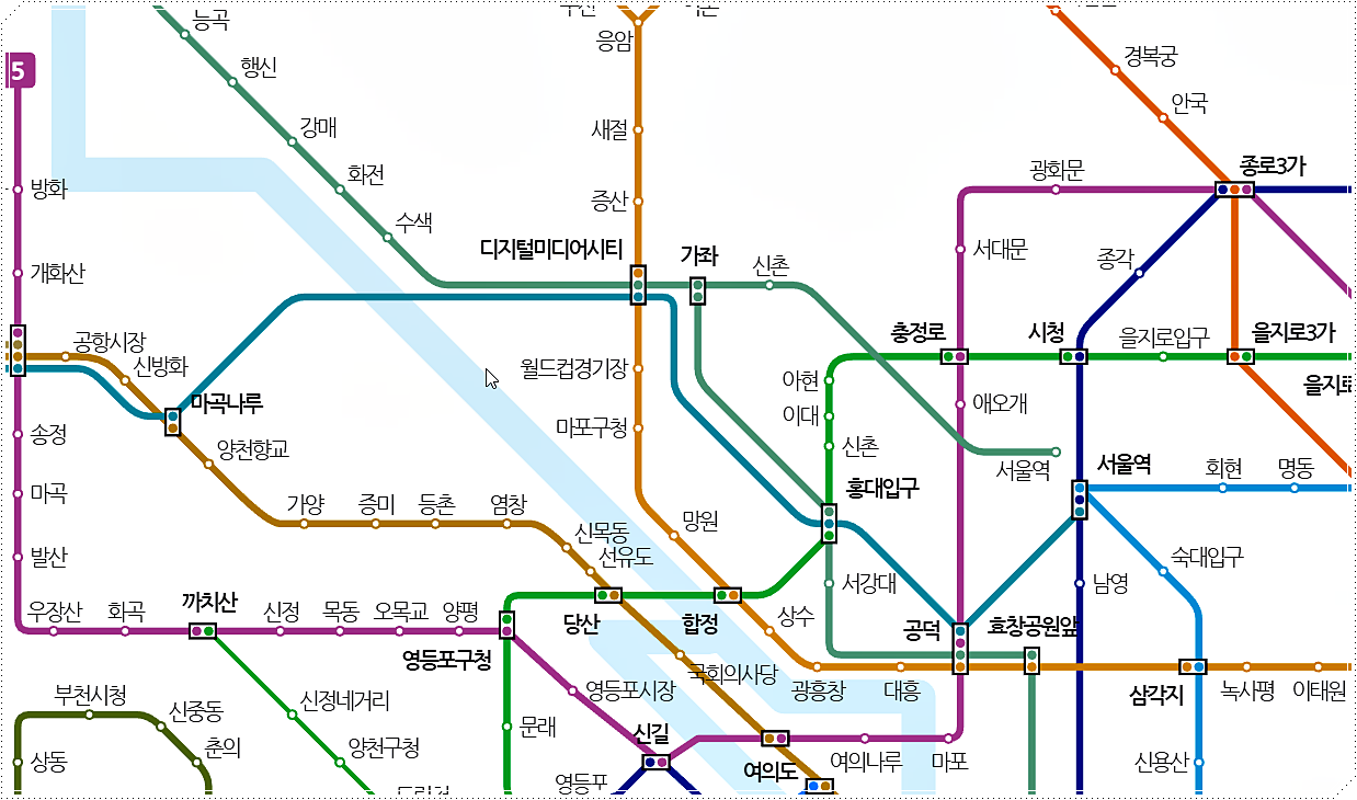 서울 전철 노선 정보
