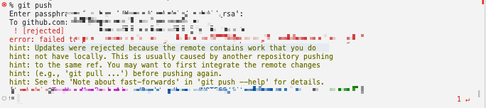 git push error (Updates were rejected because the remote contains work ...
