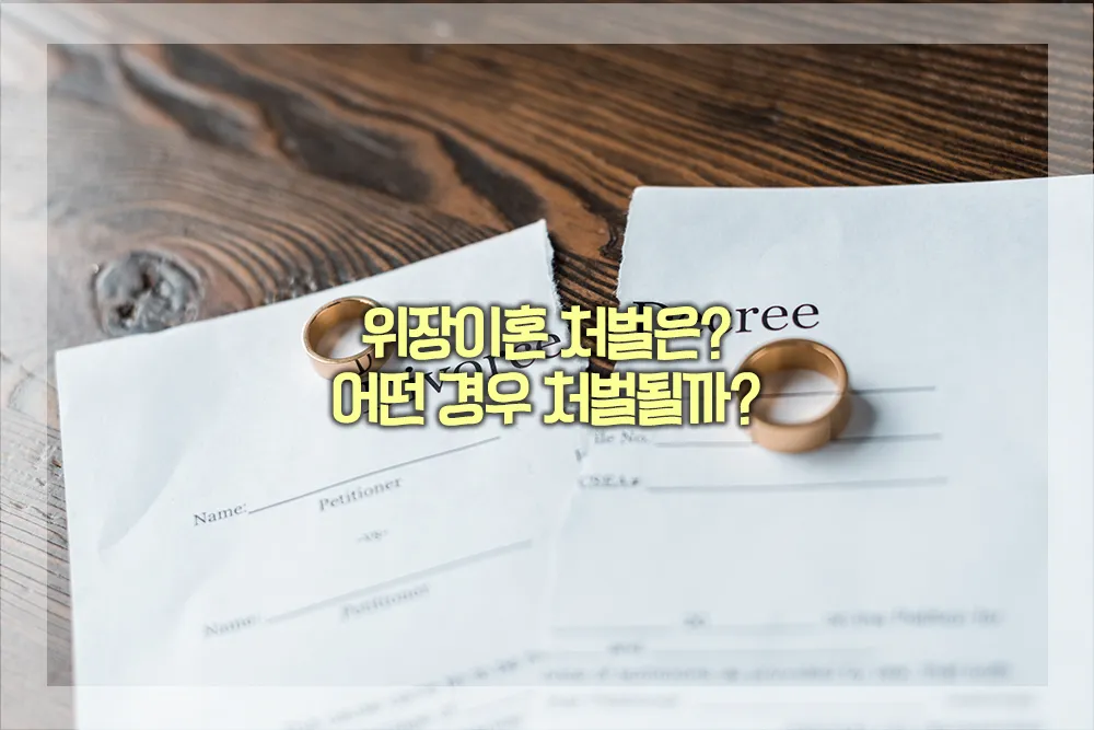 위장이혼 처벌