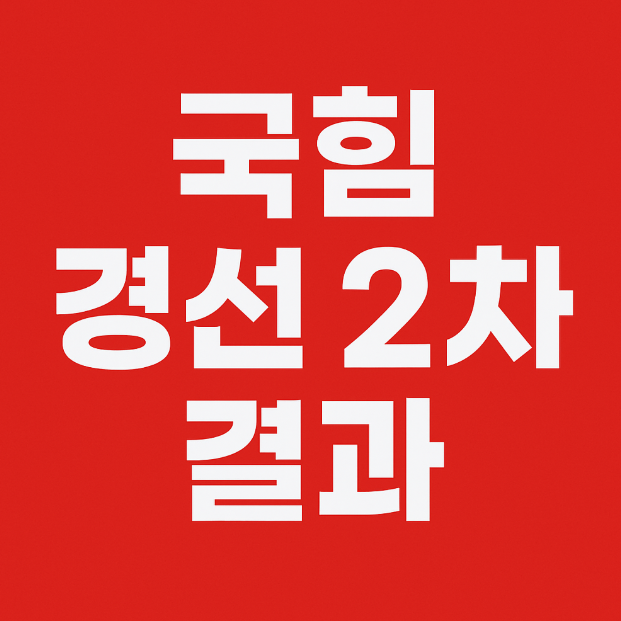 국힘 경선 2차 결과, 국힘 경선 순위, 국힘 경선 일정