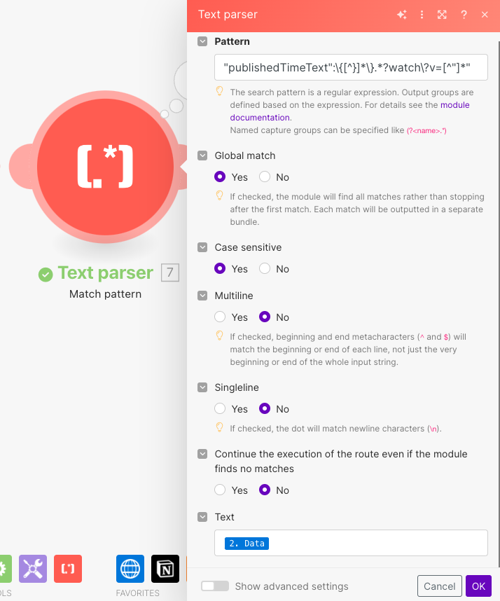 text parser