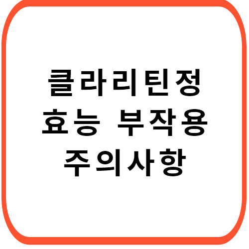 클라리틴정-성분-효능-부작용-썸네일