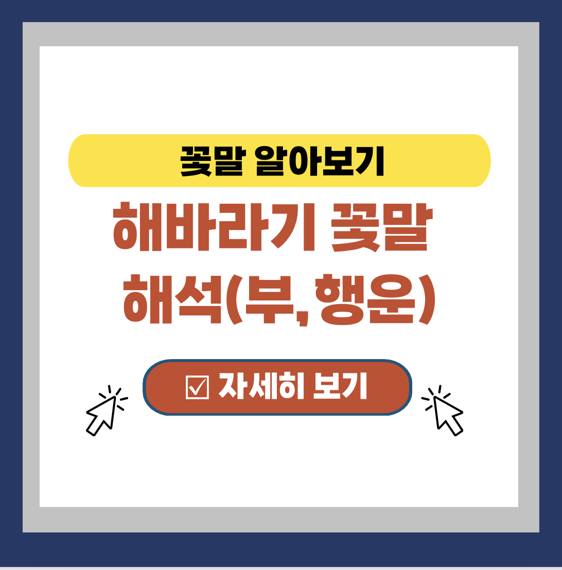  해바라기 꽃말 뜻 의미 해석 (돈과 부를 부르는 행운)
