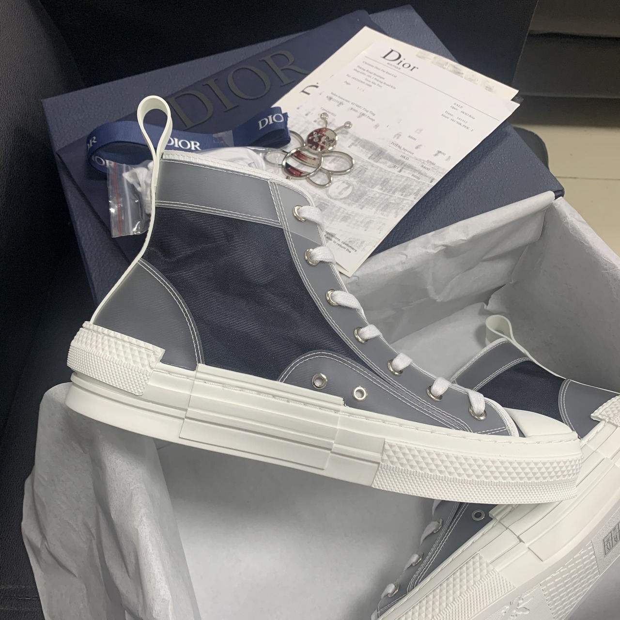  [DIOR] 디올 크리스챤 디올 아뜰리에 B23 하이탑 캔버스 스니커즈 3SH118ZGQ_H860