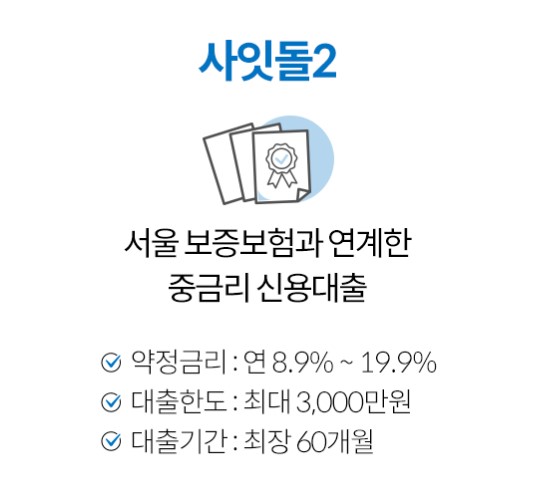 사잇돌2 대출 정보