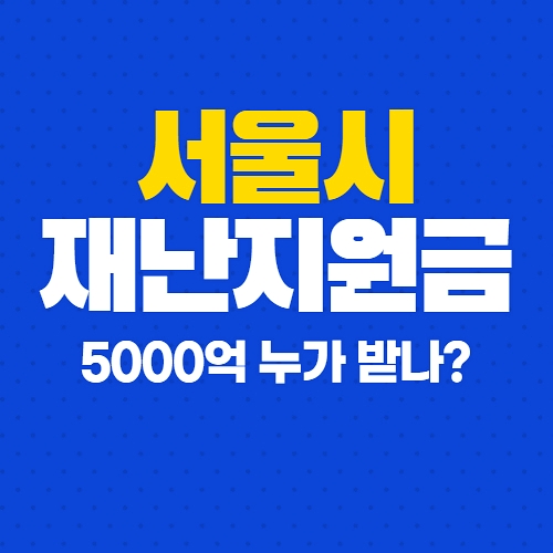  서울시 재난지원금 신청자격, 방법