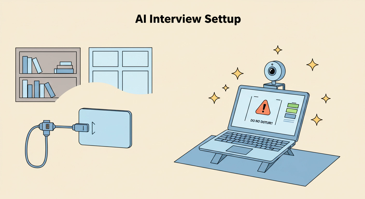 AI 면접 환경 체크리스트 시각화