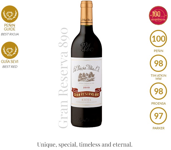 La Rioja Alta Gran Reserva 890 score