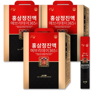 순수식품 6년근 홍삼 진액 에브리데이 365 300포(총 3박스) 홍삼정 홍삼스틱 10g, 300개