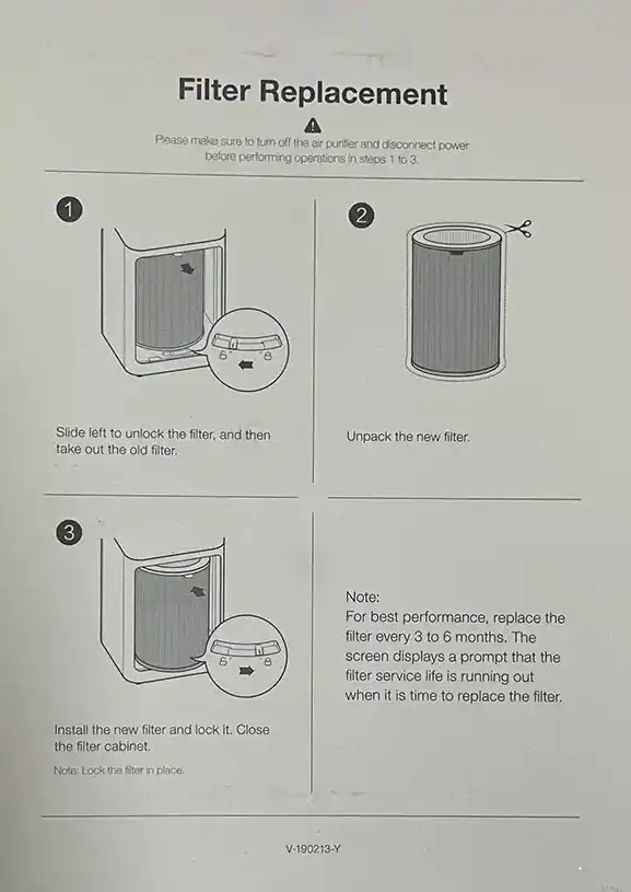 샤오미 공기청정기 필터 교체방법 이미지