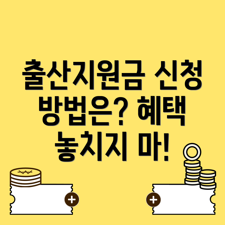 출산지원금 신청 방법