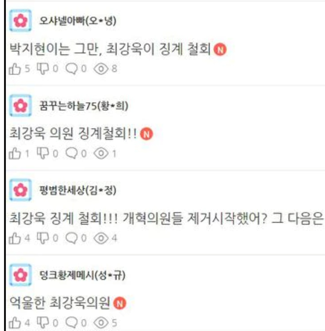  머리에 음란마귀 들었나, 증거 없이 최강욱 징계 민주 게시판 도배됐다 성희롱성 발언 의혹이 제기된 최강욱 의원에 대해 만장일치로 당원 자격정지 6개월을 결정 짤짤이 아닐 수도