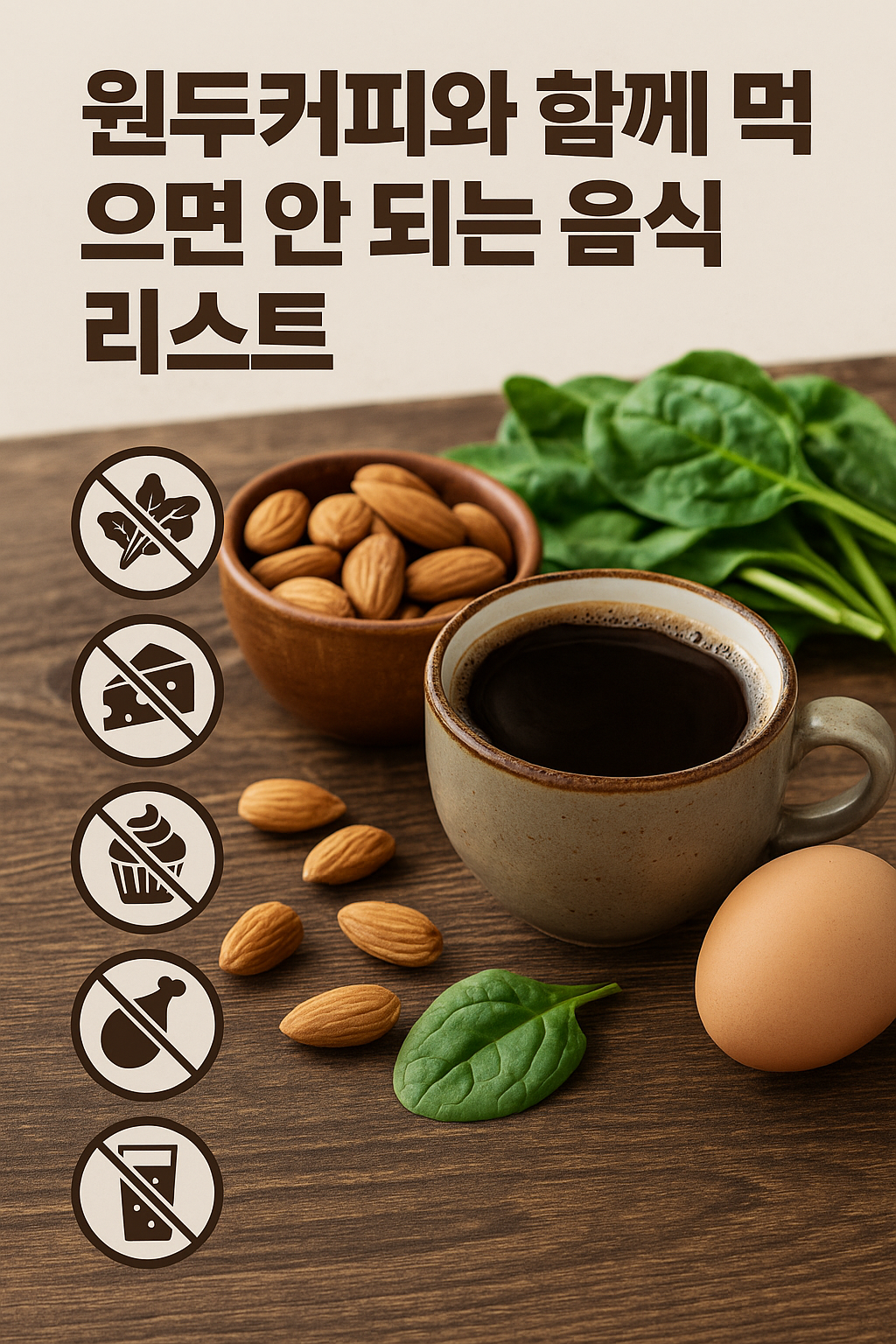원두커피와 함께 먹으면 안되는 음식