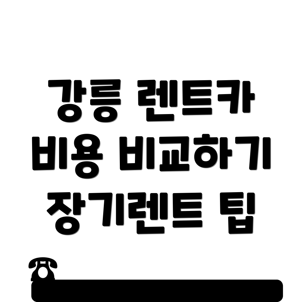 강릉시 렌트카 비용