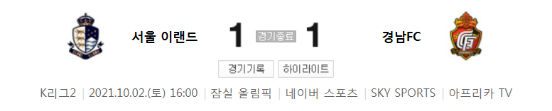  32라운드 K리그2 - 서울 이랜드 대 경남 (2021년 시즌 축구 경기 하이라이트)