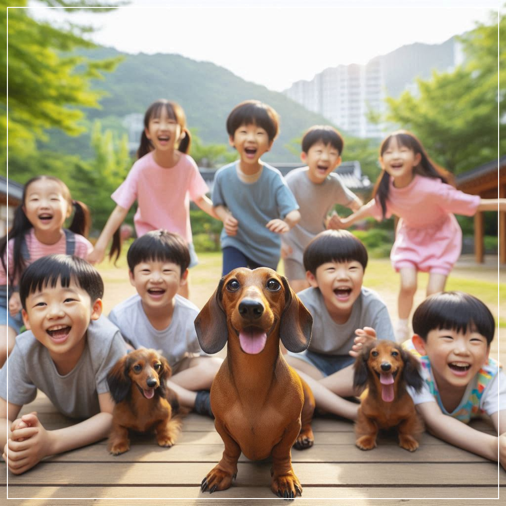 길쭉한 몸과 활발한 성격으로 인기 있는 강아지