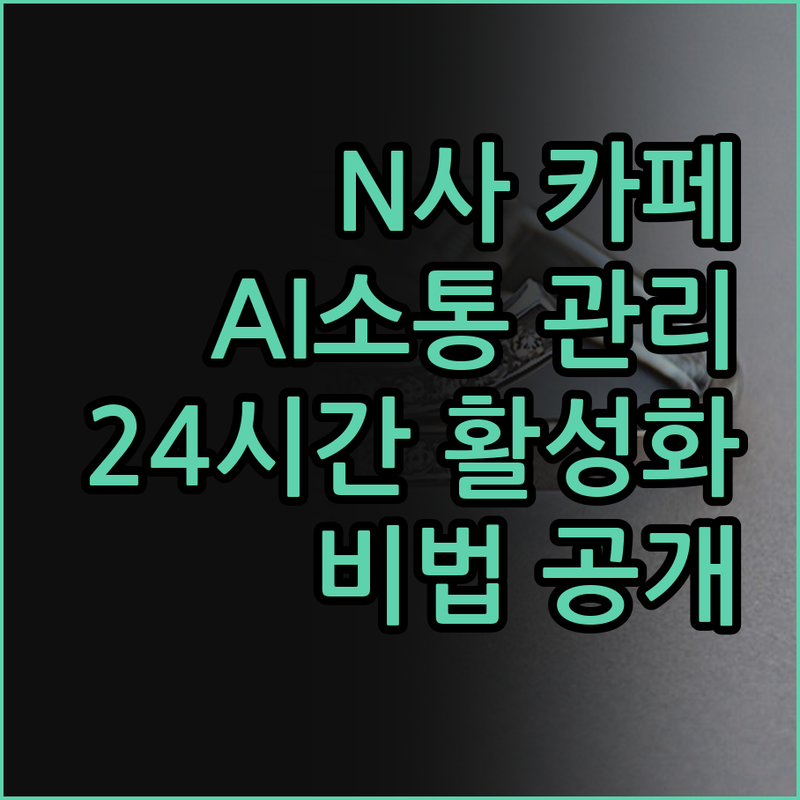 N사 카페, AI 소통 관리 솔루션으