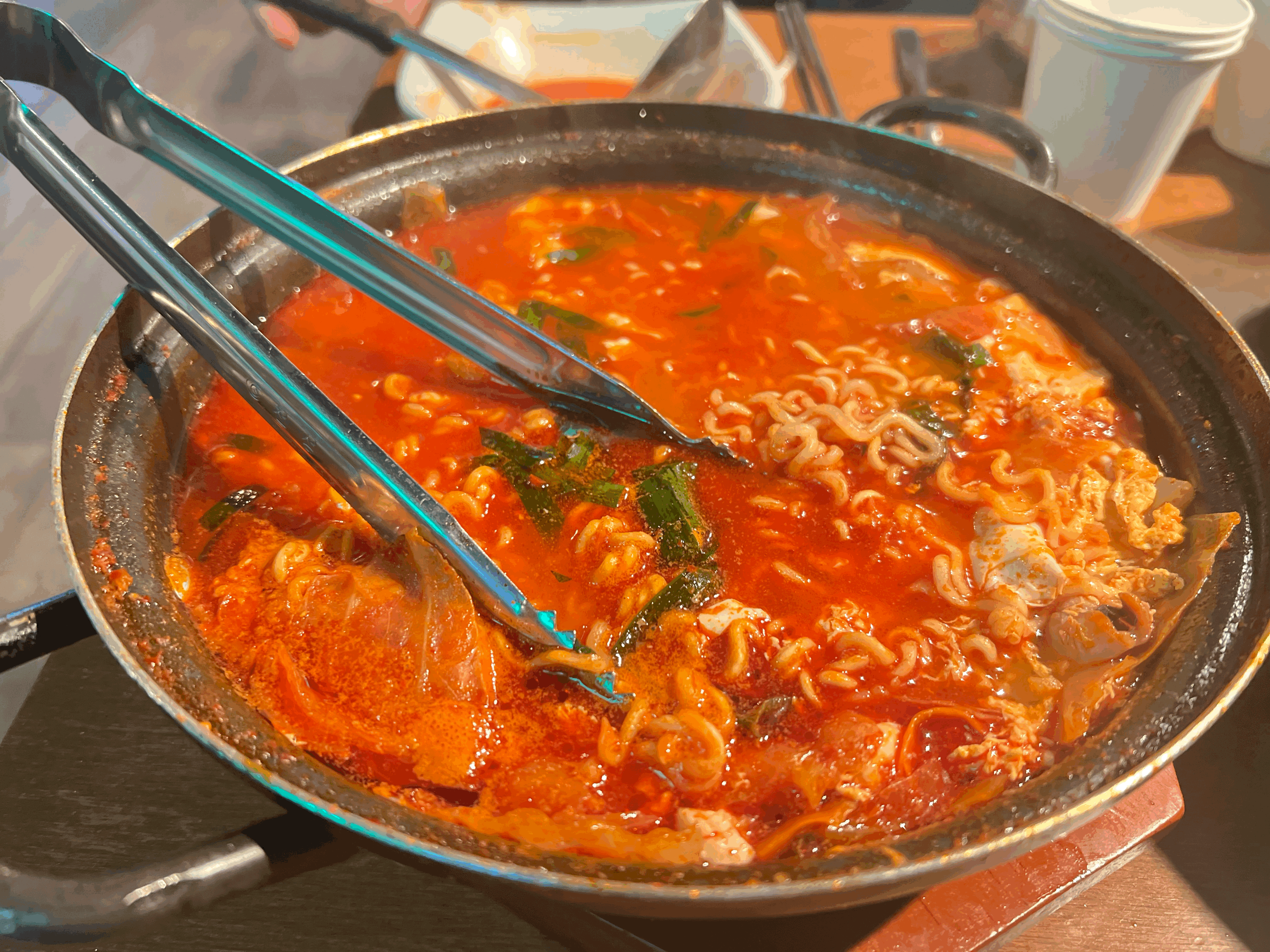 라면사리 추가 순두부찌개