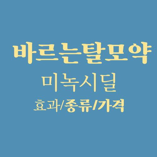  바르는 탈모약 미녹시딜 효과 부작용 종류 가격 (ft. 로게인폼, 마이녹실, 목시딜, 판시딜)