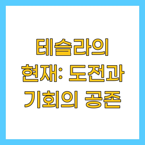 테슬라의 현재: 도전과 기회의 공존