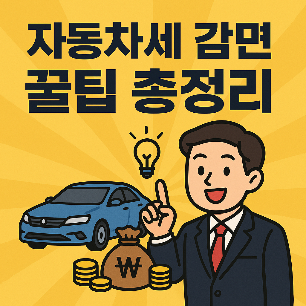 자동차세 감면 꿀팁 총정리 안내 이미지