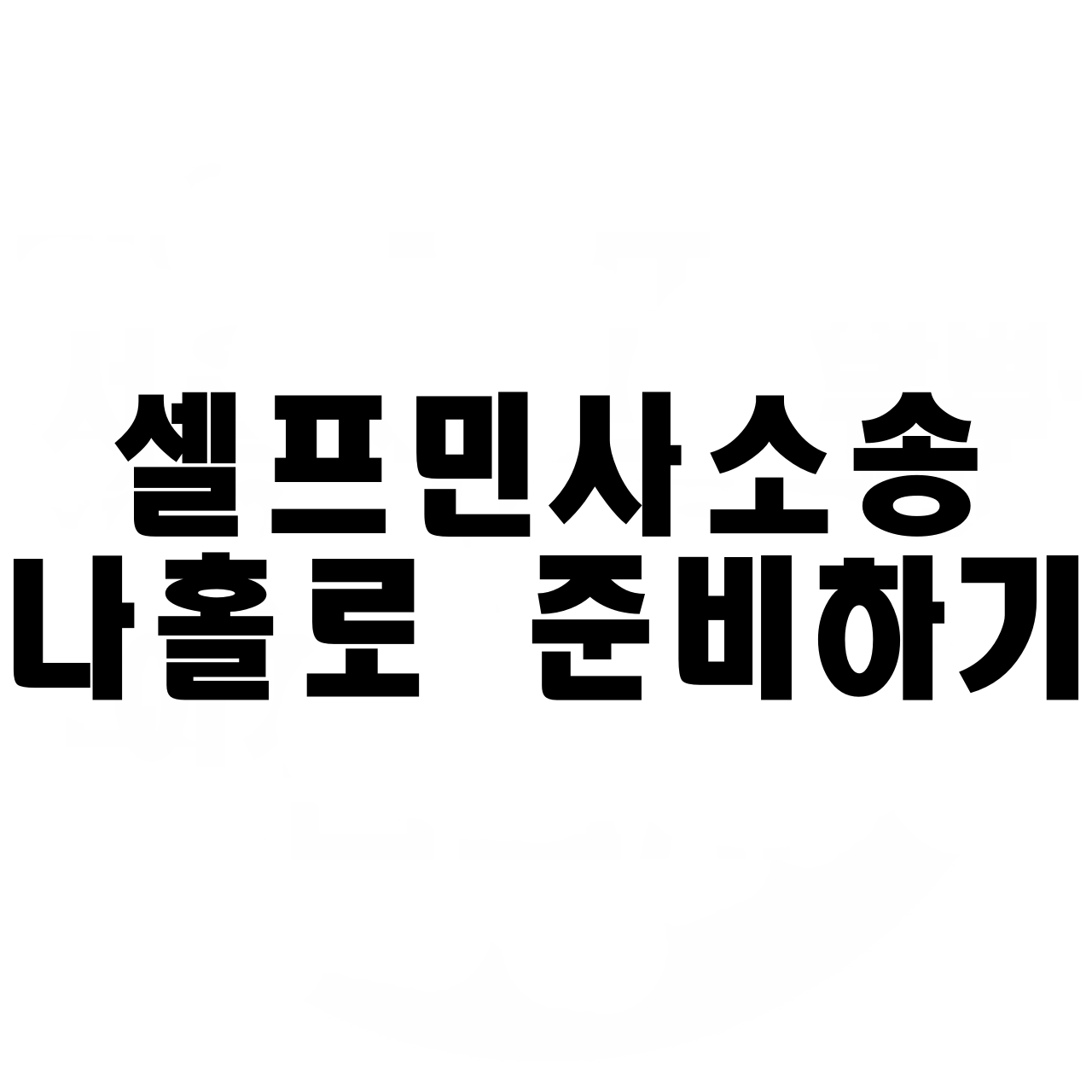  셀프민사소송 나홀로 준비하기: 필수 정보 및 가이드