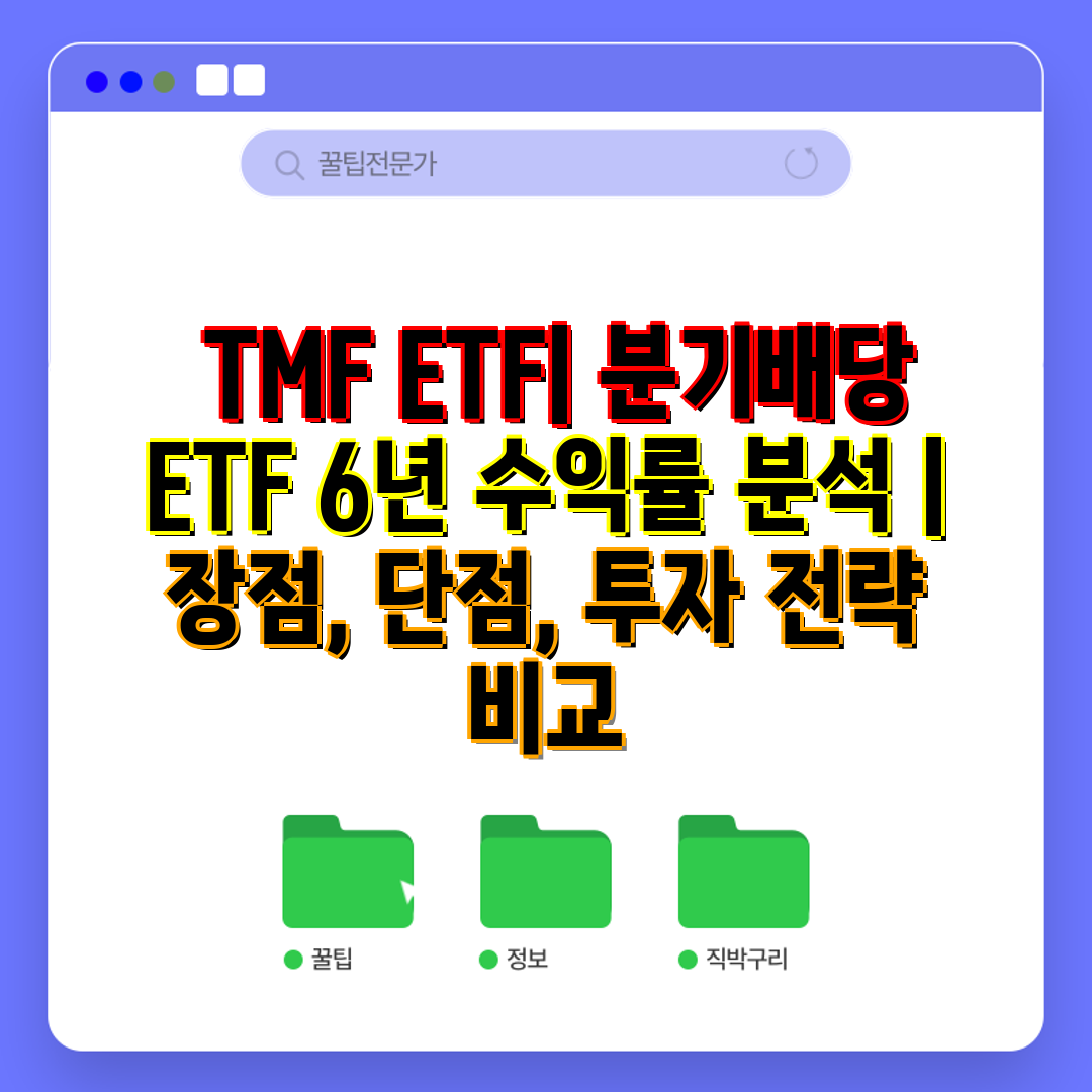  TMF ETF 분기배당 ETF 6년 수익률 분석  장