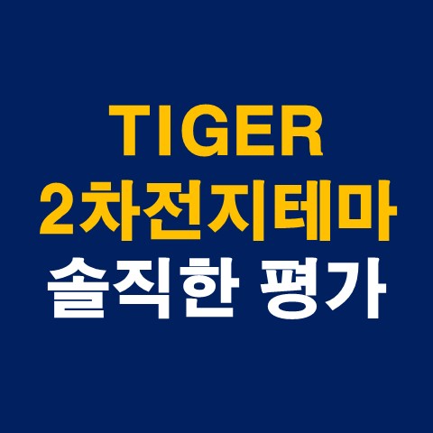  TIGER 2차전지테마 ETF 솔직한 평가 (구성종목 소개)