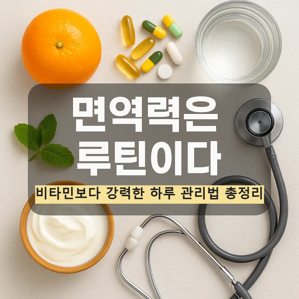 비타민보다 강력한 면역력 루틴 – 하루 습관으로 건강을 지키는 대표 이미지