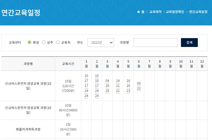  개인택시 양수교육 일정 및 신청방법