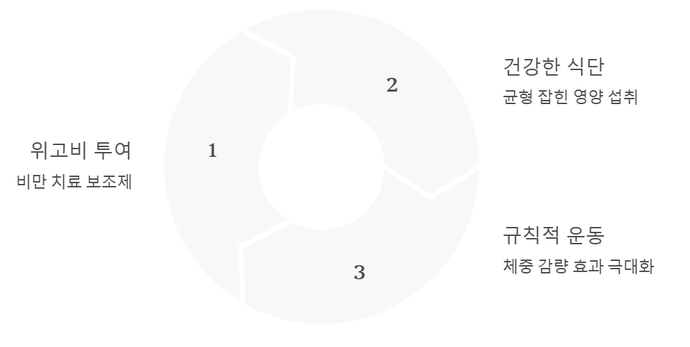 위고비 투여-식이요법-운동요법-보조제-체중감량효과