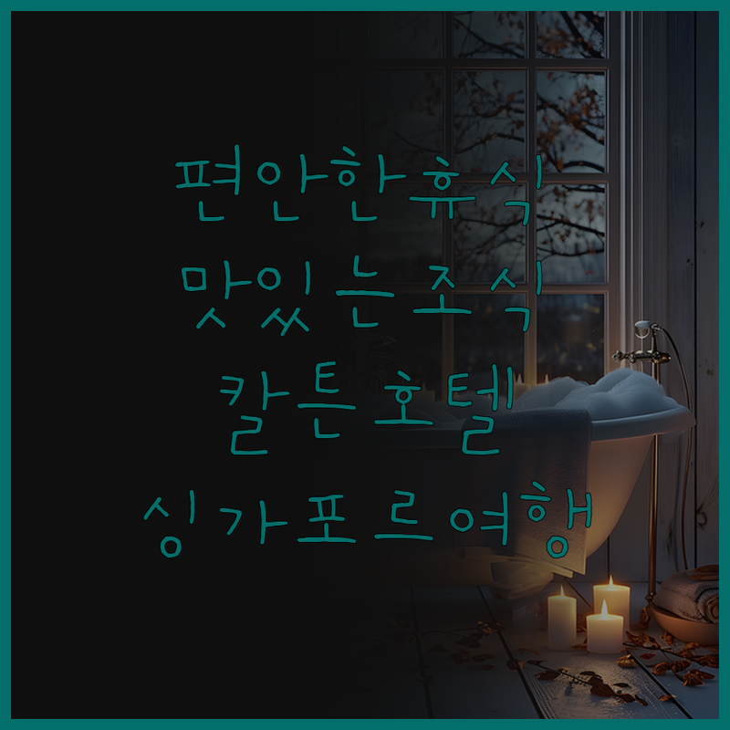칼튼 호텔 싱가포르에서의 편안한 휴식