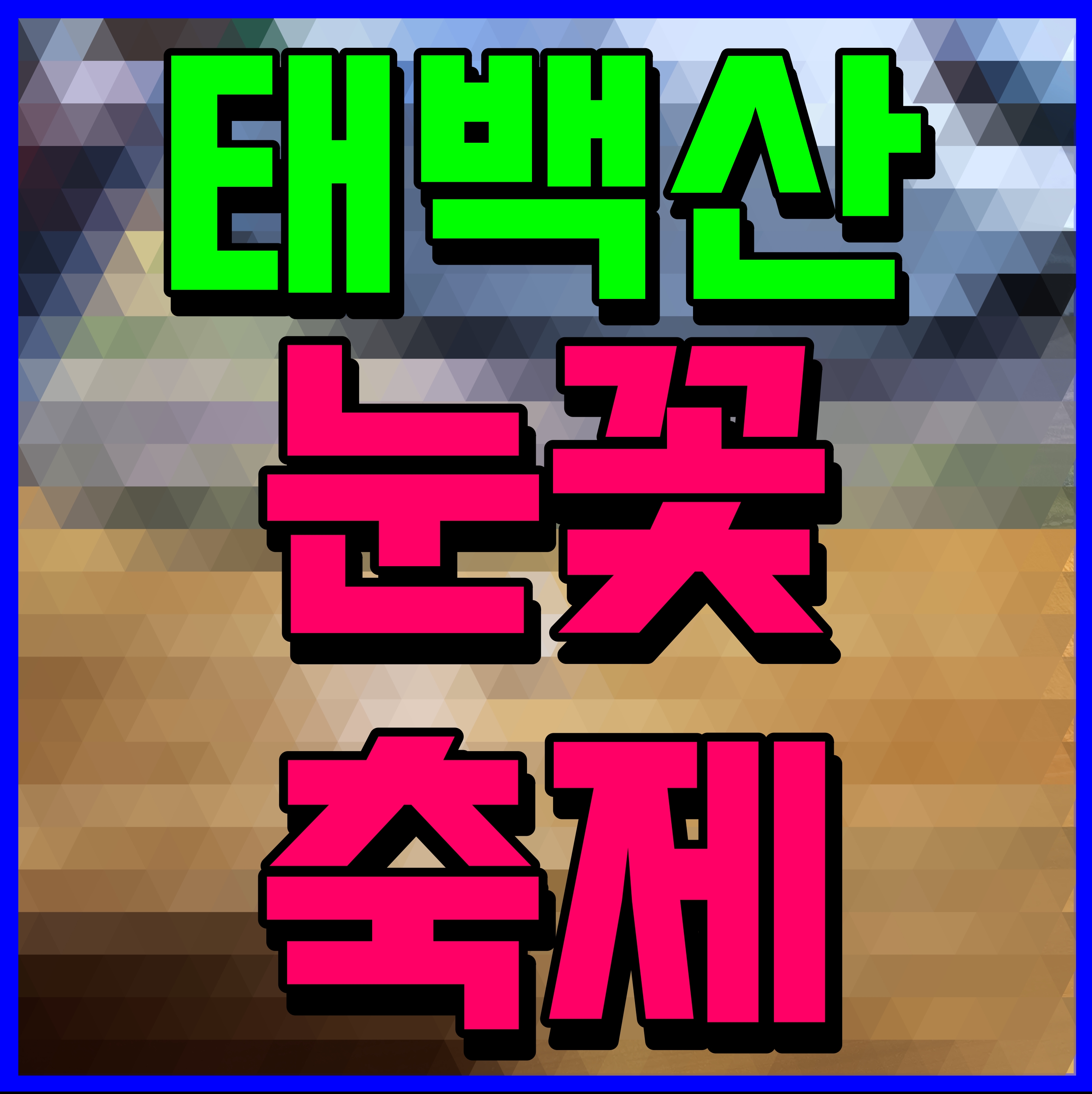  태백산 눈꽃축제 일정 프로그램 정보