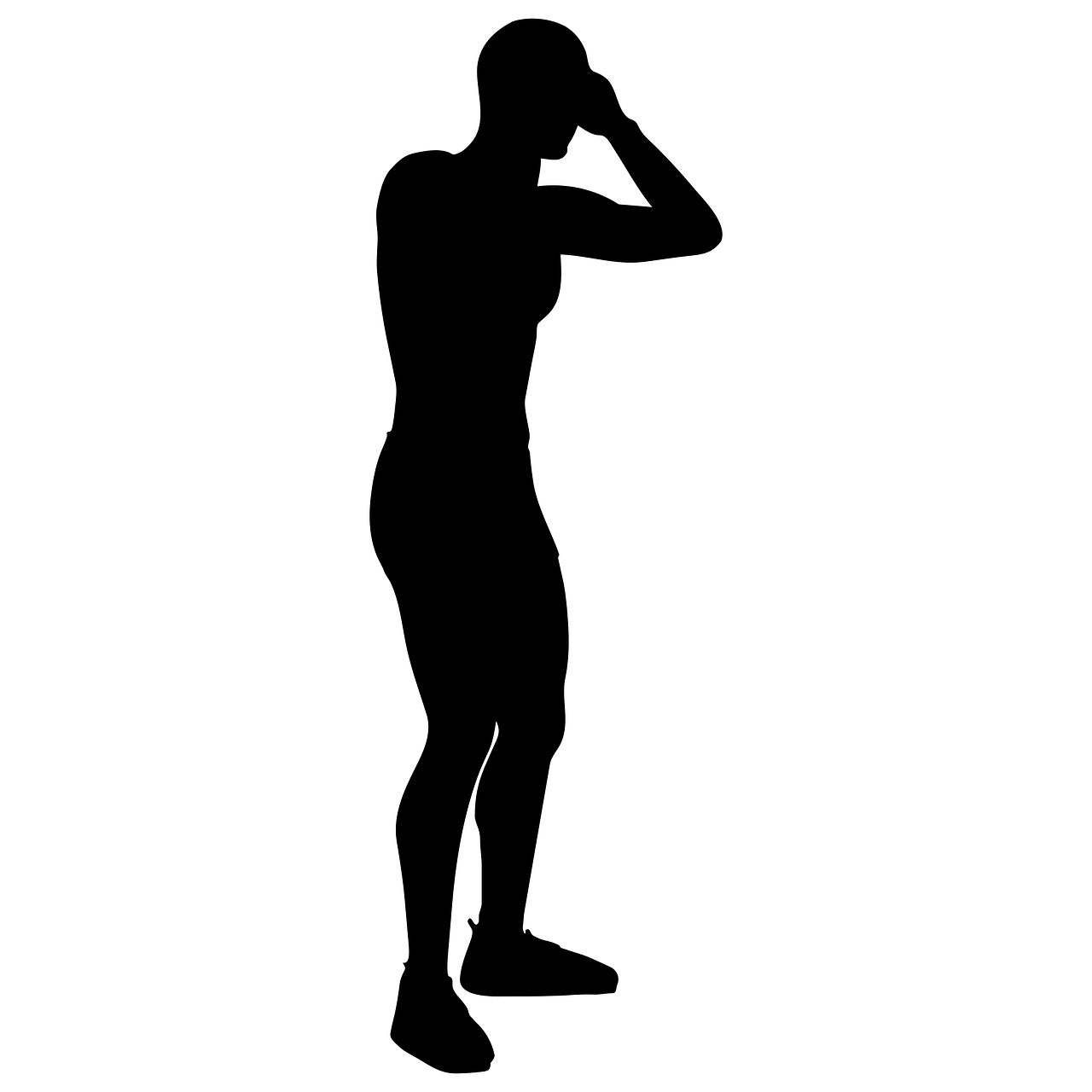 머리를 부여잡고 있는 검은 사람 그림 (출처 pixabay)