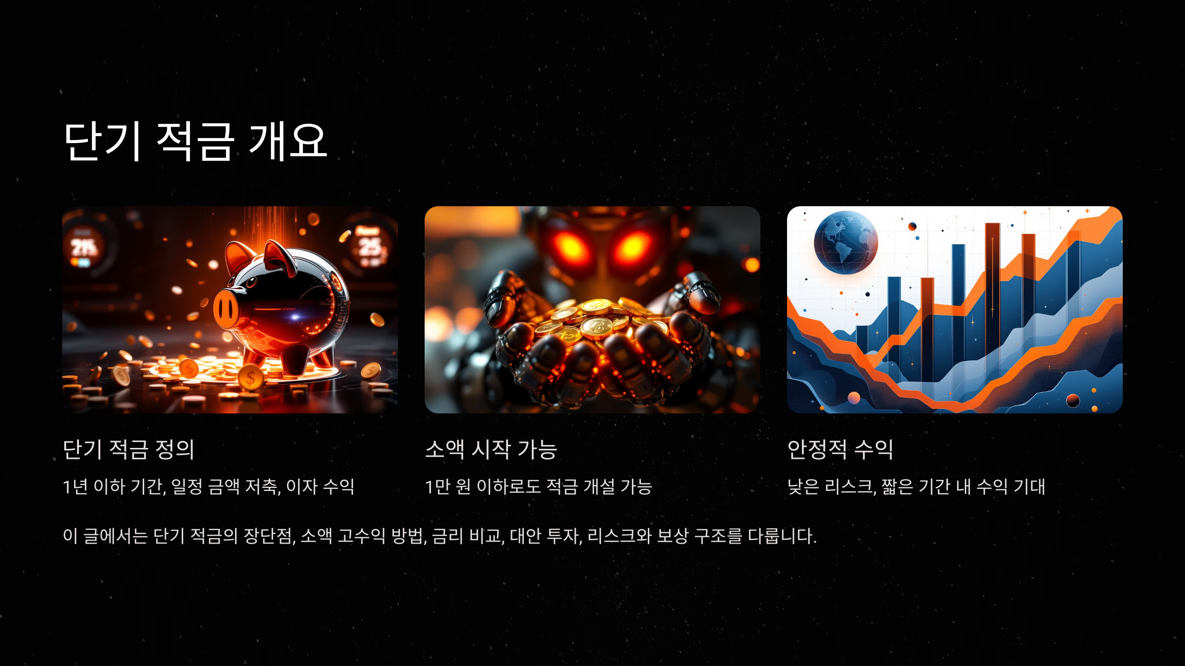단기 적금의 기본 개념