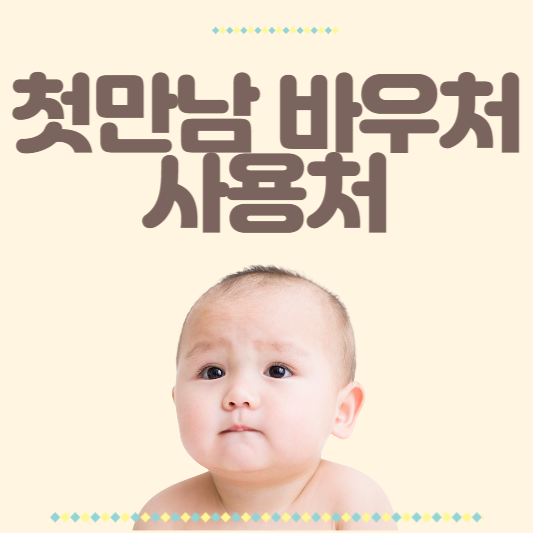  첫만남 이용권 바우처 사용처 신청방법 및 잔액조회