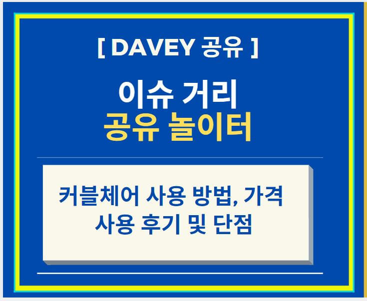  커블체어 사용 방법, 가격과 사용 후기 및 단점