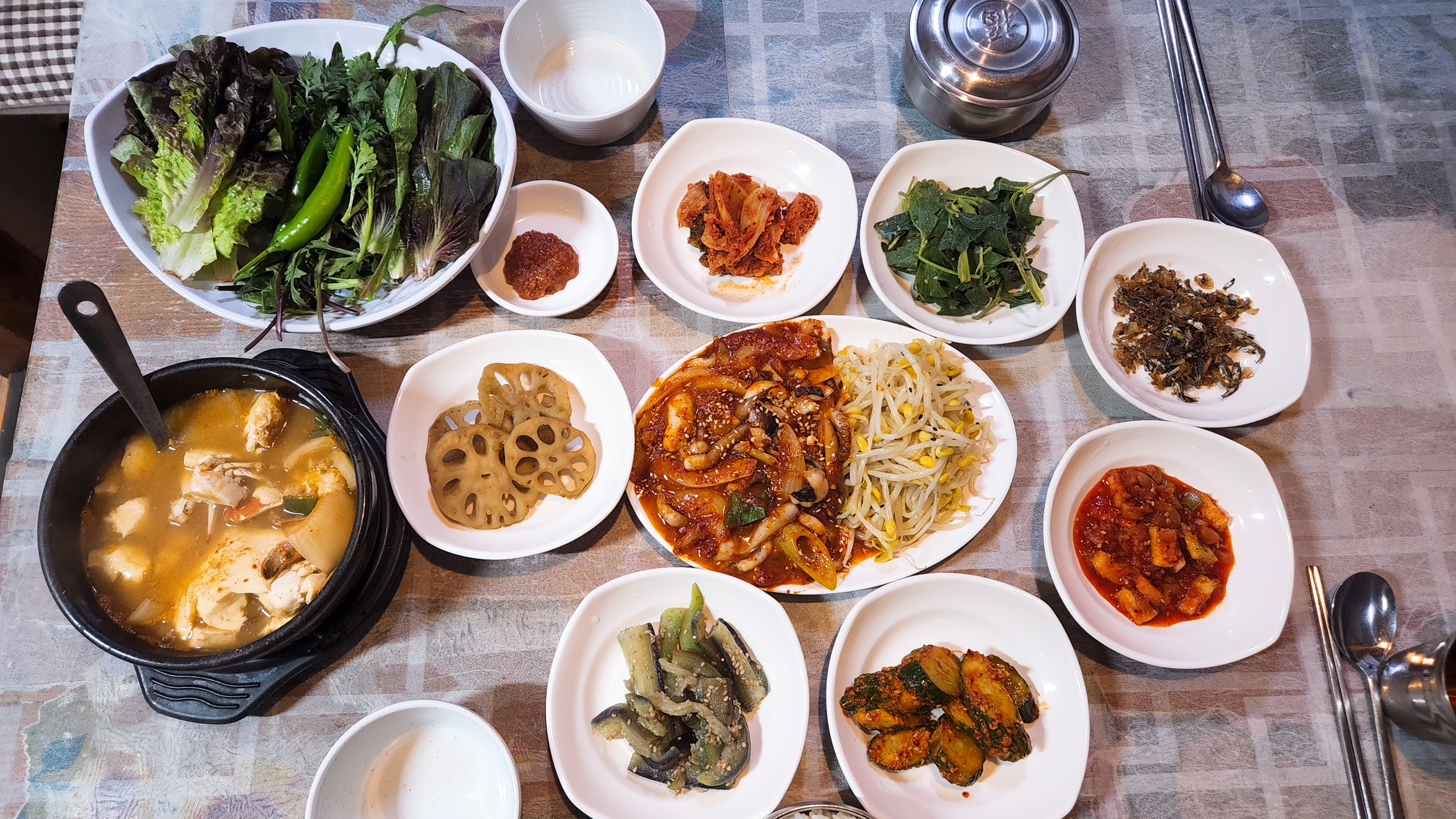  쌈밥이 깔끔하고 맛있는 창원 가음정시장 옥이네아구불고기