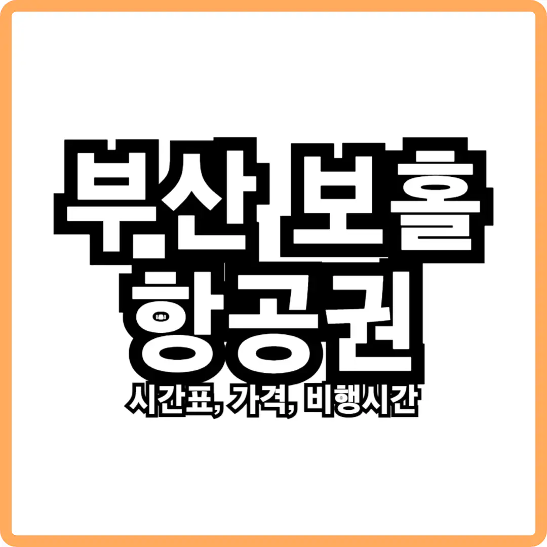 부산 보홀 직항 항공권