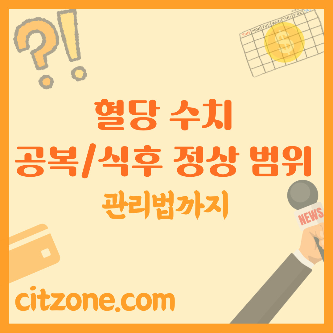 혈당 수치 완벽 가이드: 공복/식후 정상 범위부터 관리법까지