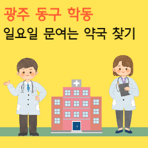 광주 동구 학동 일요일 문여는 당번 약국