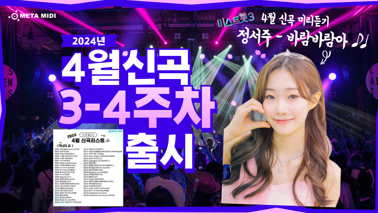  메타미디 4월 1-2차,3-4차 신곡 소개 : 색소폰 반주기와 악기연주 노래 반주기 활용