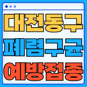 대전 동구 폐렴구균 백신 무료 예방접종 비용지원 가격 신청방법 대상자 간격 13가 15가 20가 23가