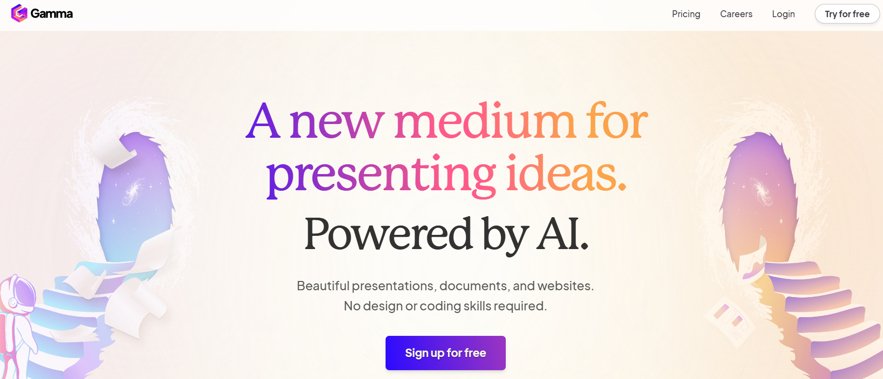 gamma app homepage