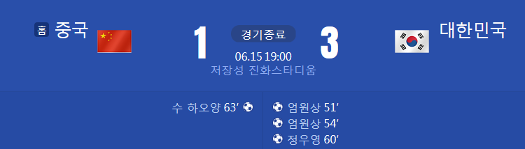  대한민국 VS 중국 - 항저우 아시안게임 대표팀 친선경기 1차전 하이라이트