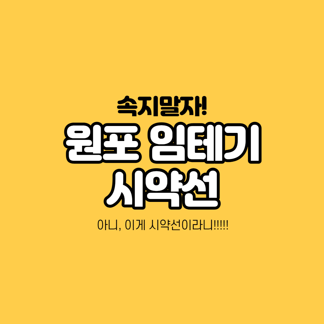  원포 임테기 시약선 구분하기 / 임테기 시약선 / 매직아이 구분