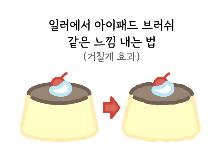  일러에서 프로크리에이터 브러쉬 느낌 내는 법 (거칠게 효과)