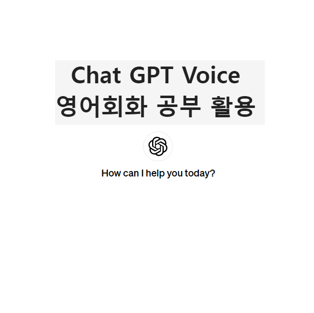 Chat GPT Voice 영어회화 공부 활용 프롬프트