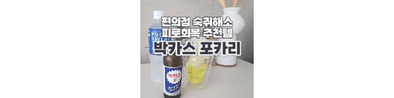 편의점 숙취해소제 박카스 포카리